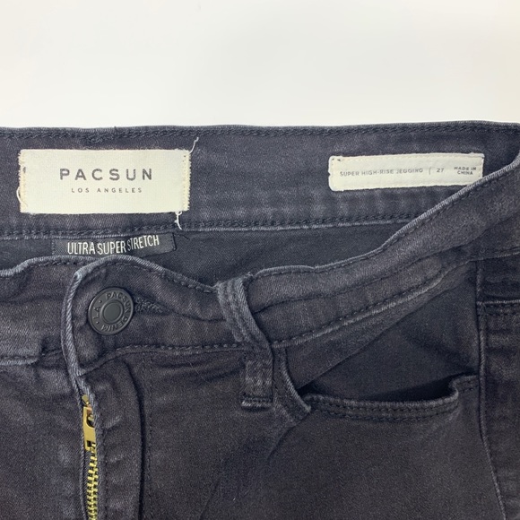 Black Washed PacSun Jeggins sz 27 - Picture 3 of 4